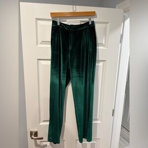 Charlie Holiday Green Velvet Pants